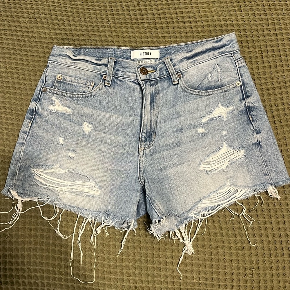 Pistola Light Wash Jean Shorts